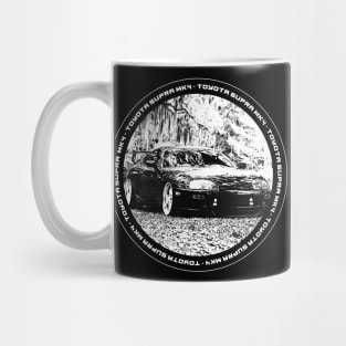 TOYOTA SUPRA MK4 Black 'N White 4 (Black Version) Mug